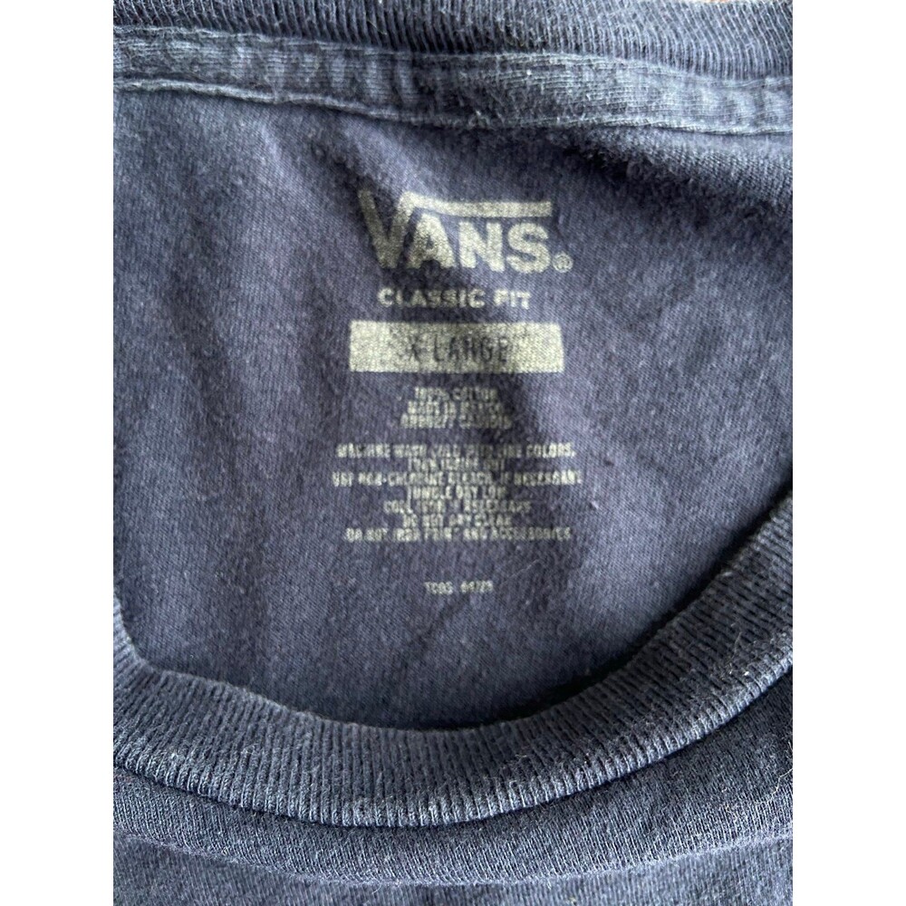 Vans Men’s Skull Chains Goth Grunge Y2K Skateboarding Graphic Navy T-Shirt, XL - Picture 4 of 10